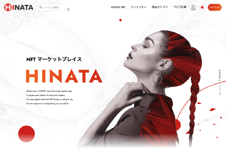 NFTマーケットプレイス「HINATA」