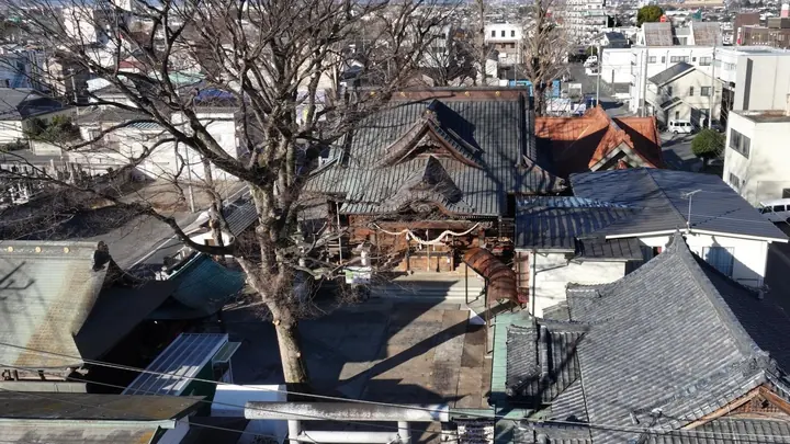 Luftaufnahme des Isesaki-Schreins